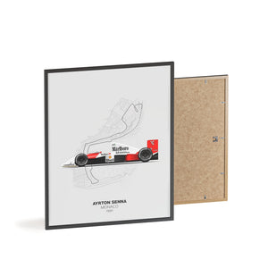 1990 Senna Monaco Poster