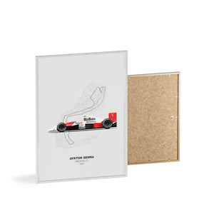 1990 Senna Monaco Poster