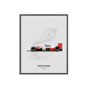 1990 Senna Monaco Poster