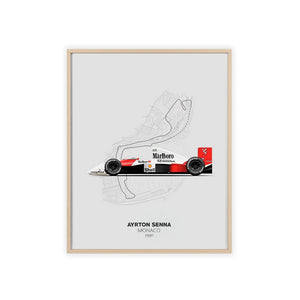 1990 Senna Monaco Poster
