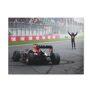 Sebastian Vettel Celebrating his Fourth Championship Win at the Indian GP