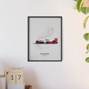 1990 Senna Monaco Poster