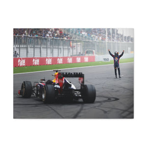 Sebastian Vettel Celebrating his Fourth Championship Win at the Indian GP