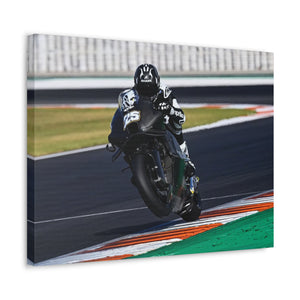 Raúl Fernández popping a small wheelie