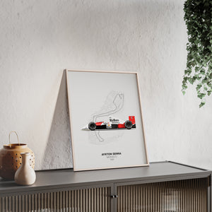 1990 Senna Monaco Poster