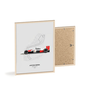1990 Senna Monaco Poster