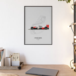 1990 Senna Monaco Poster