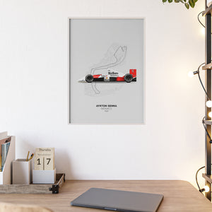 1990 Senna Monaco Poster