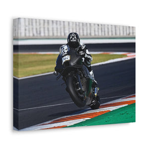Raúl Fernández popping a small wheelie