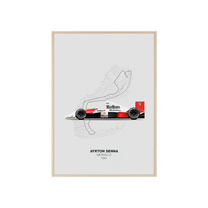 1990 Senna Monaco Poster