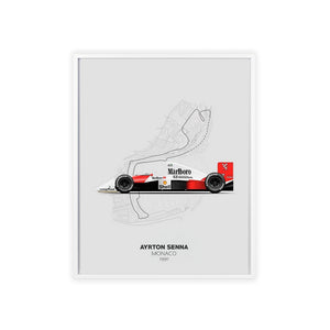 1990 Senna Monaco Poster