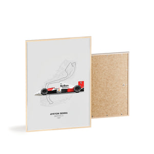 1990 Senna Monaco Poster
