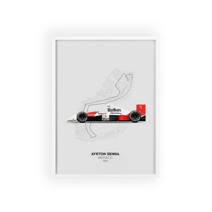 1990 Senna Monaco Poster