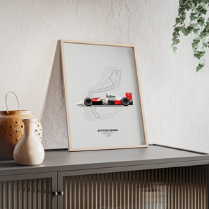 1990 Senna Monaco Poster