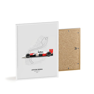 1990 Senna Monaco Poster