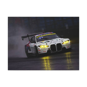 BMW M4 GT3 pushing in the Wet
