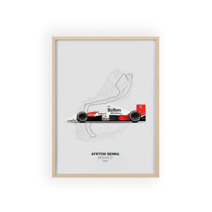 1990 Senna Monaco Poster