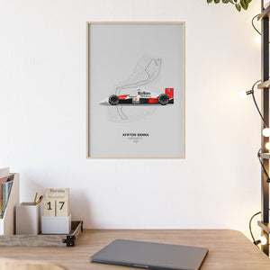1990 Senna Monaco Poster