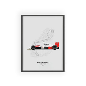 1990 Senna Monaco Poster