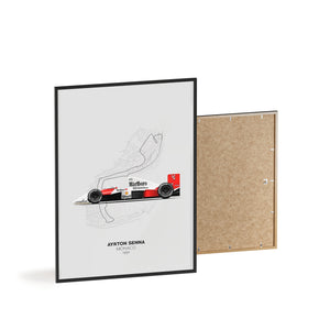 1990 Senna Monaco Poster