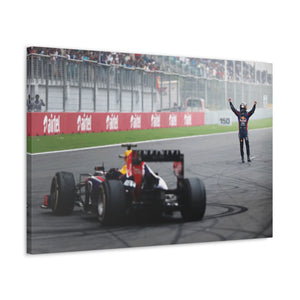 Sebastian Vettel Celebrating his Fourth Championship Win at the Indian GP