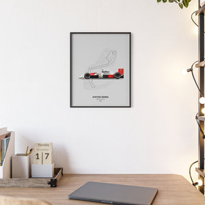 1990 Senna Monaco Poster