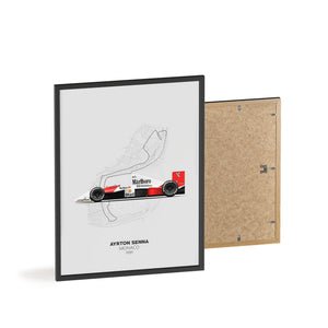 1990 Senna Monaco Poster