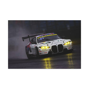 BMW M4 GT3 pushing in the Wet