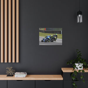 Valentino Rossi and Joan Mir battling for position