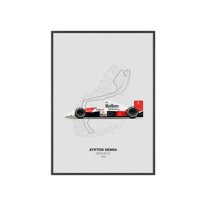 1990 Senna Monaco Poster